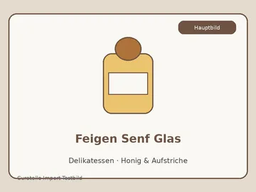 Feigen Senf Glas